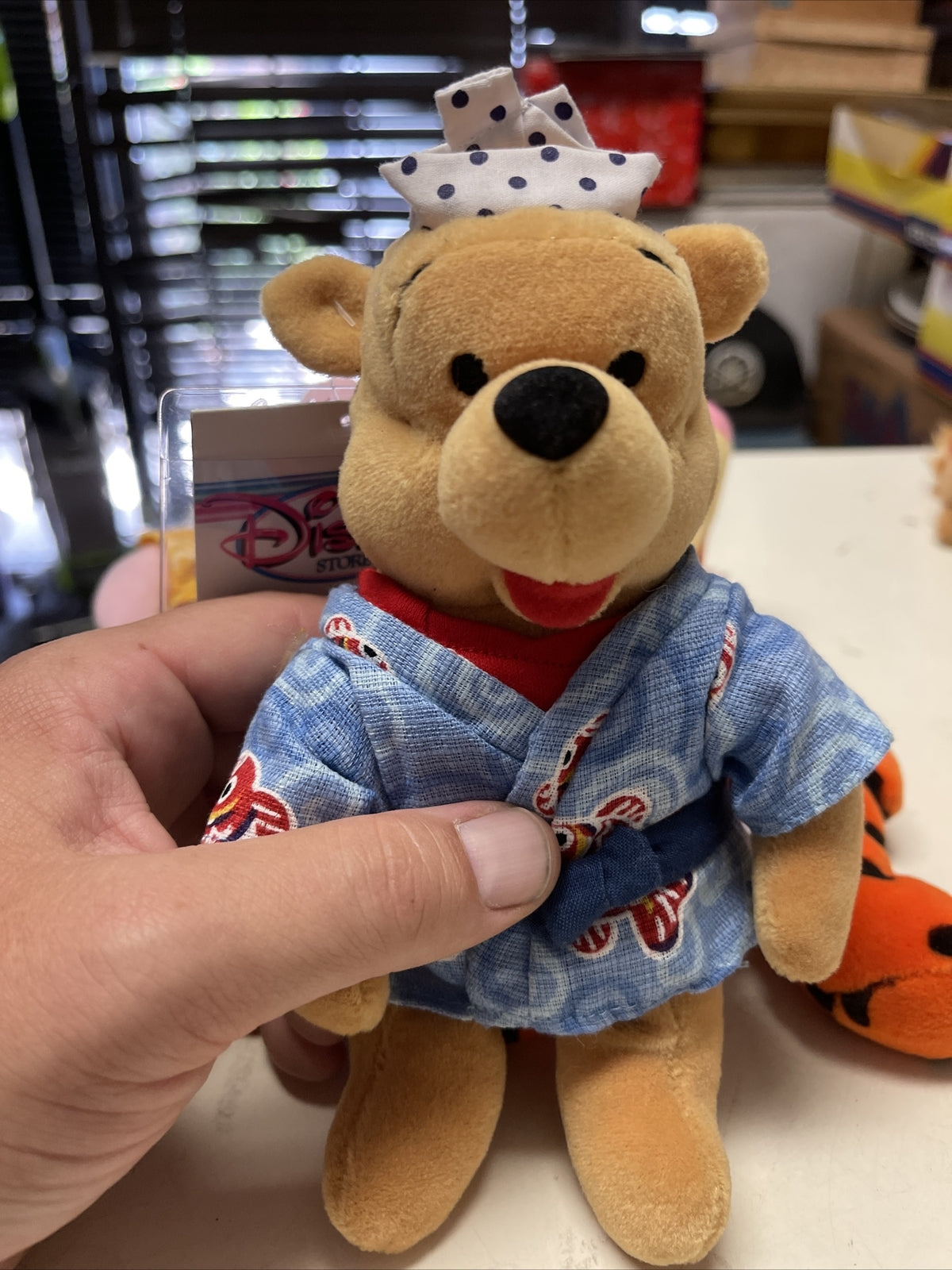 New Disney Store Japan Exclusives Bean Bag Plush Kimono Pooh, Piglet & Tigger   3