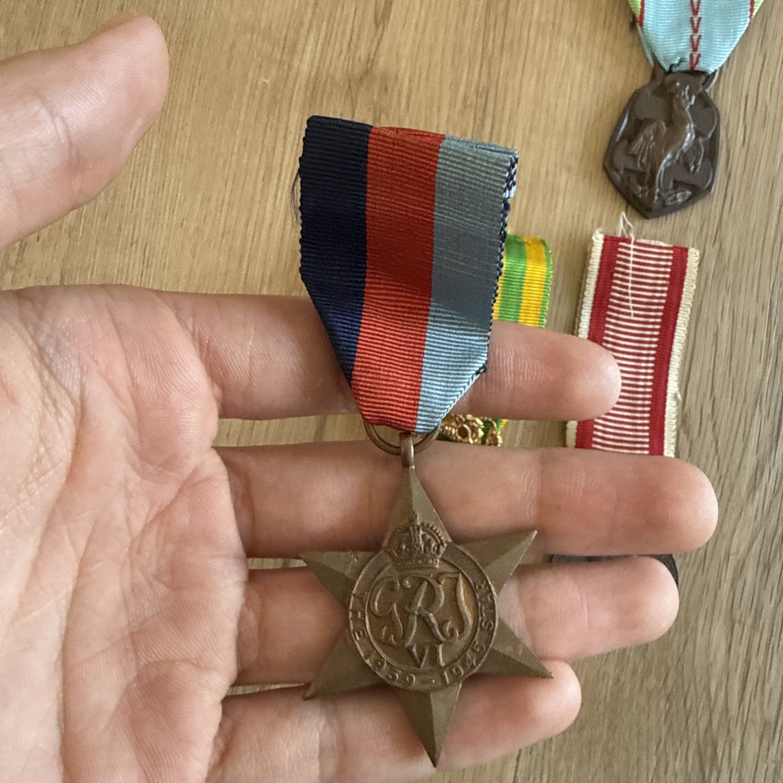WWIl British 1939-45 Star & French Military Medal Lot Indochina Combatant2