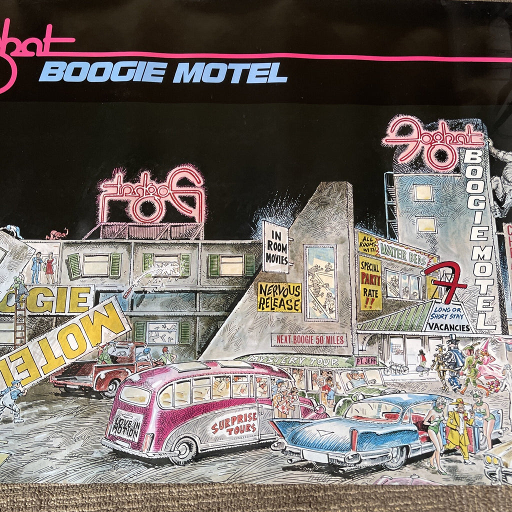 #153 1979 Foghat Boogie Motel Record Store Promo Poster 23” X 35”2