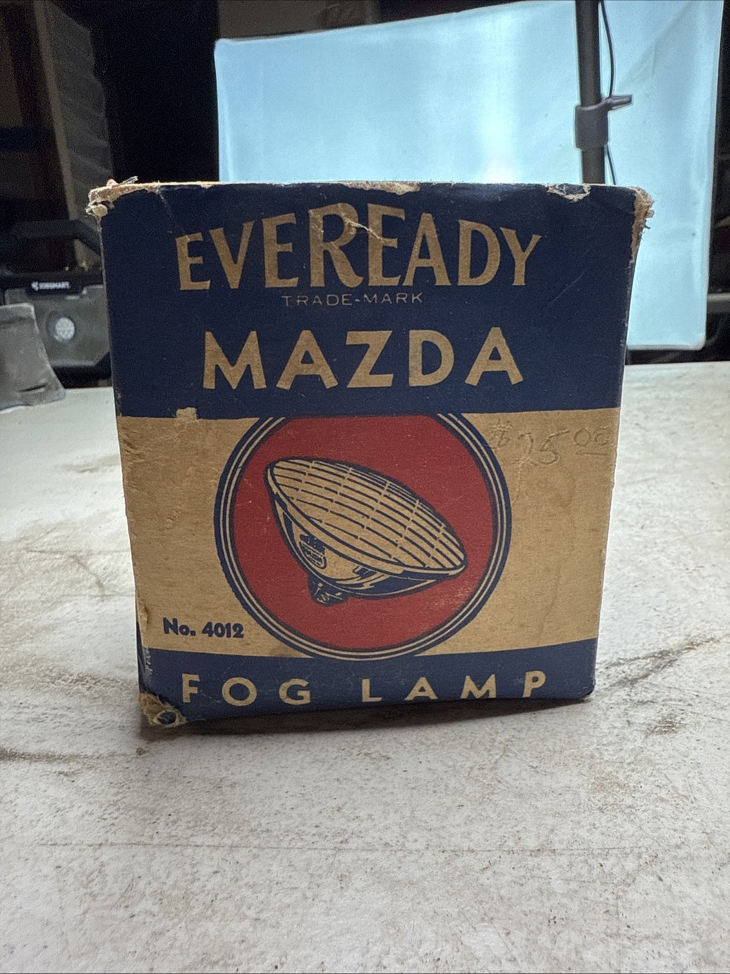 Eveready Mazda 4012 Fog Light Driving Antique Vintage 6" Headlight NEW7