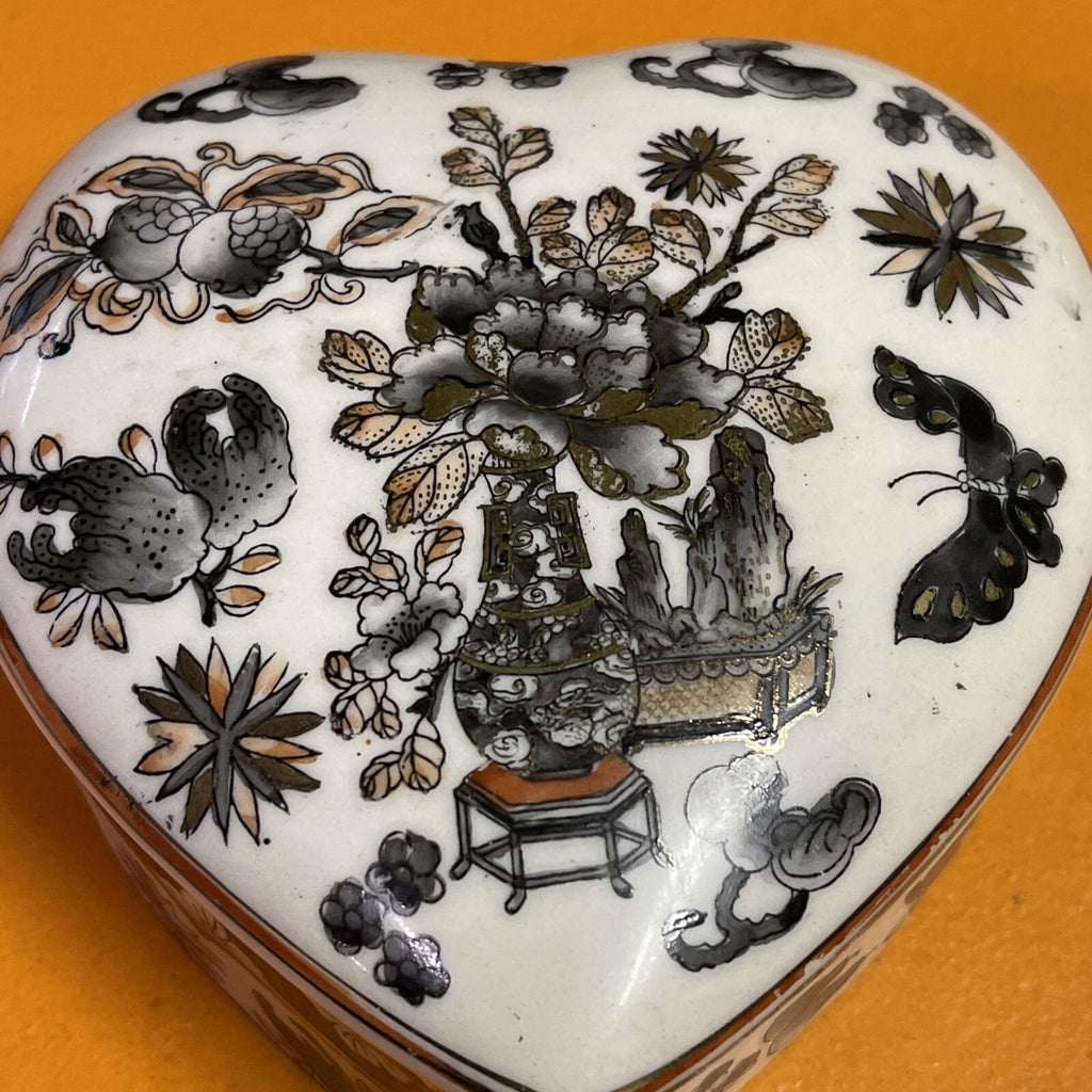 Antique Qianlong 18th Mandarin Rose Porcelain Heart ️ Bowl Chinese Signed1