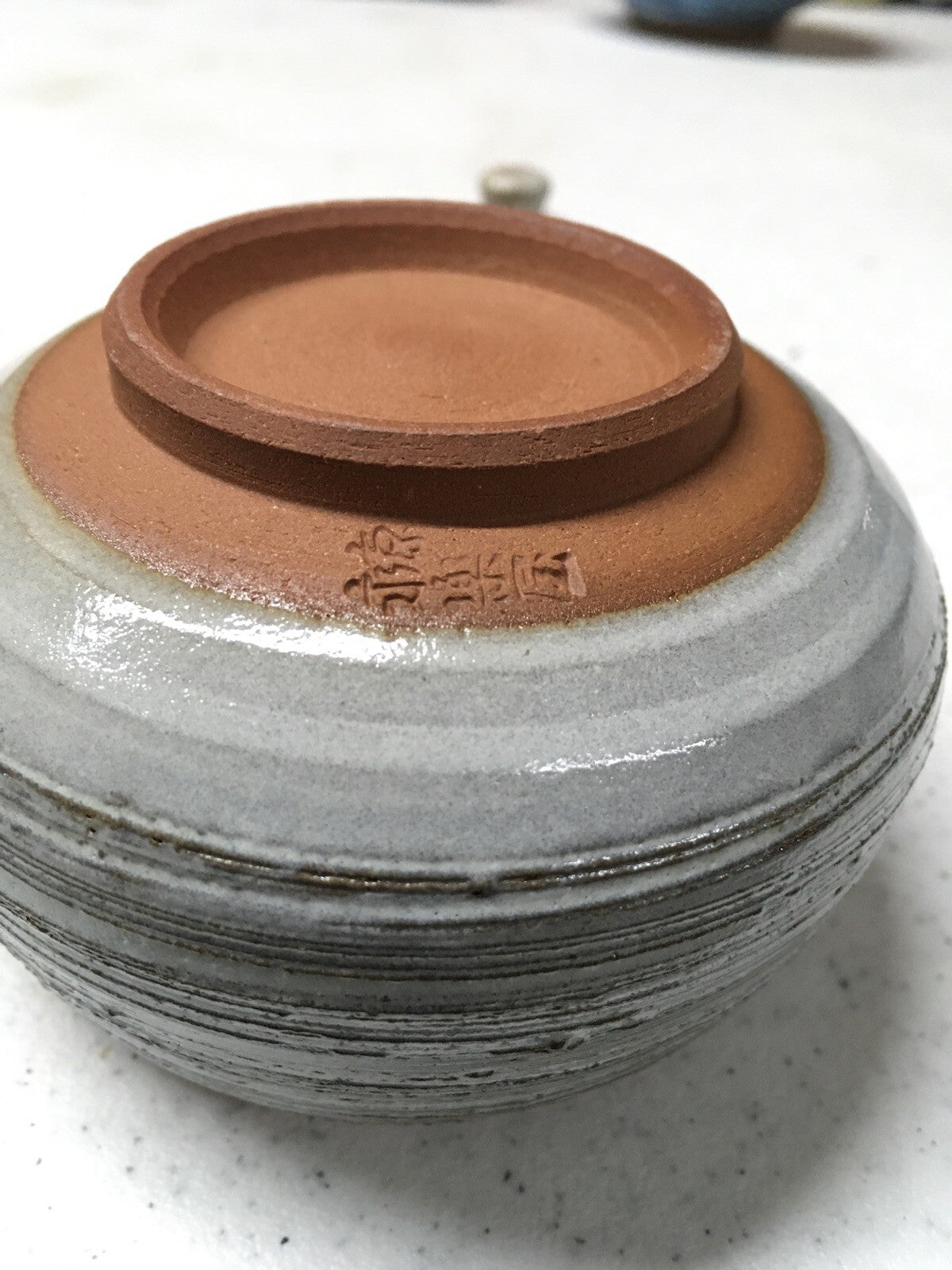 Mid Century Small Pot Beige Brown Japanese5