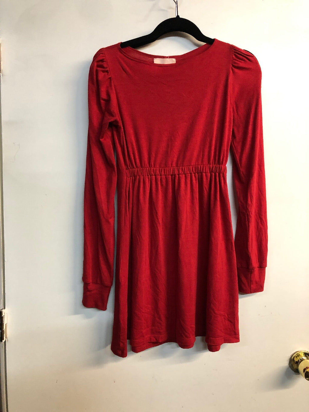 Veronica M. Women Red Casual Dress S Long Sleeves0
