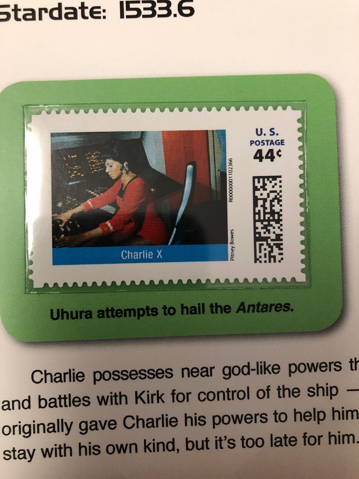 STAR TREK 2011 44 Cent Large Stamp Panel "Charlie X" #82