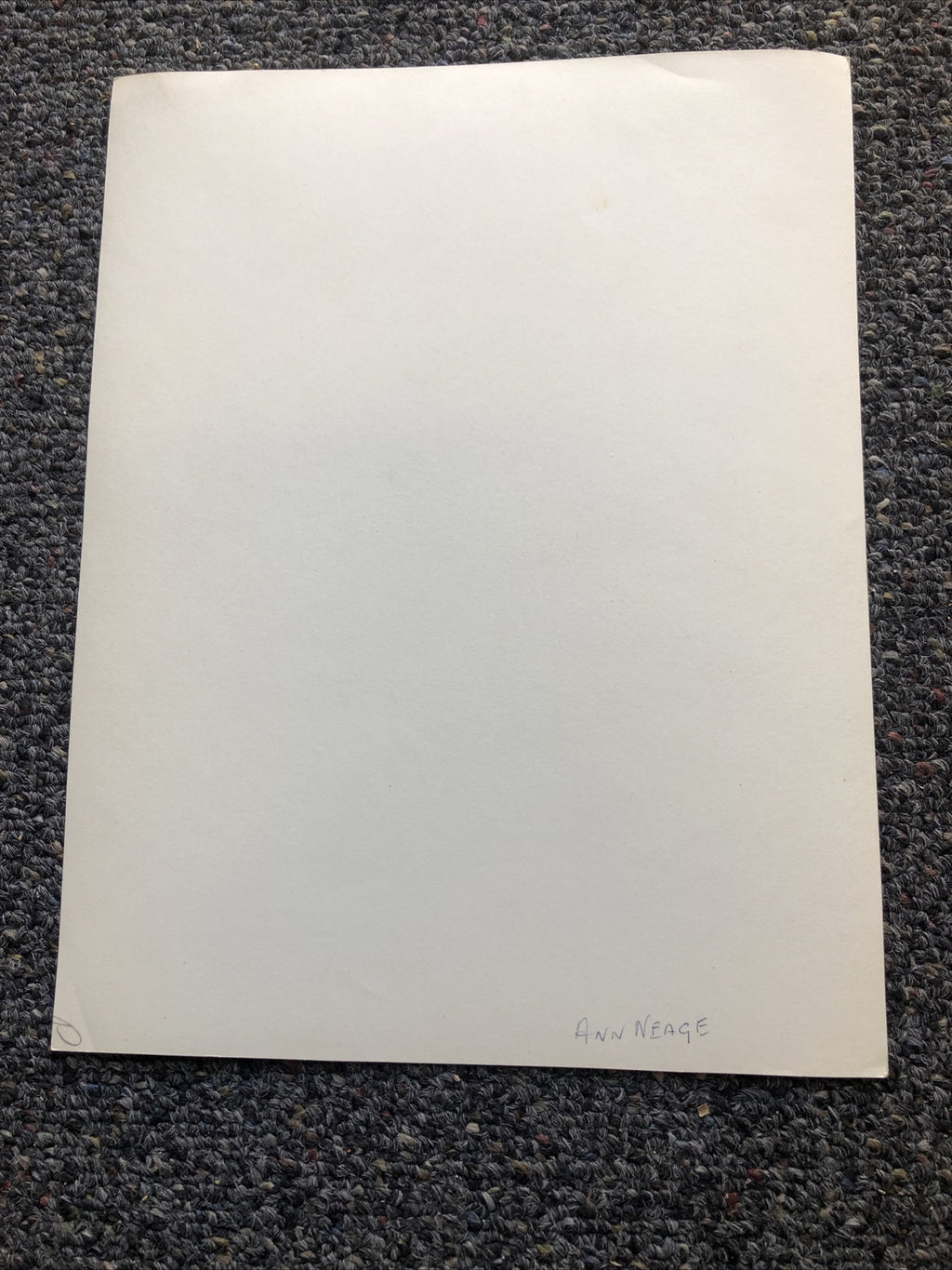 Rare Vintage Original Unpublished Photo Of ANN NEAGE 9.5”x7.5”6