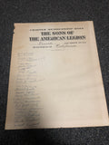 RARE Charter Membership Roll The Sons Of The American Legion Squadron No. 830 CA0