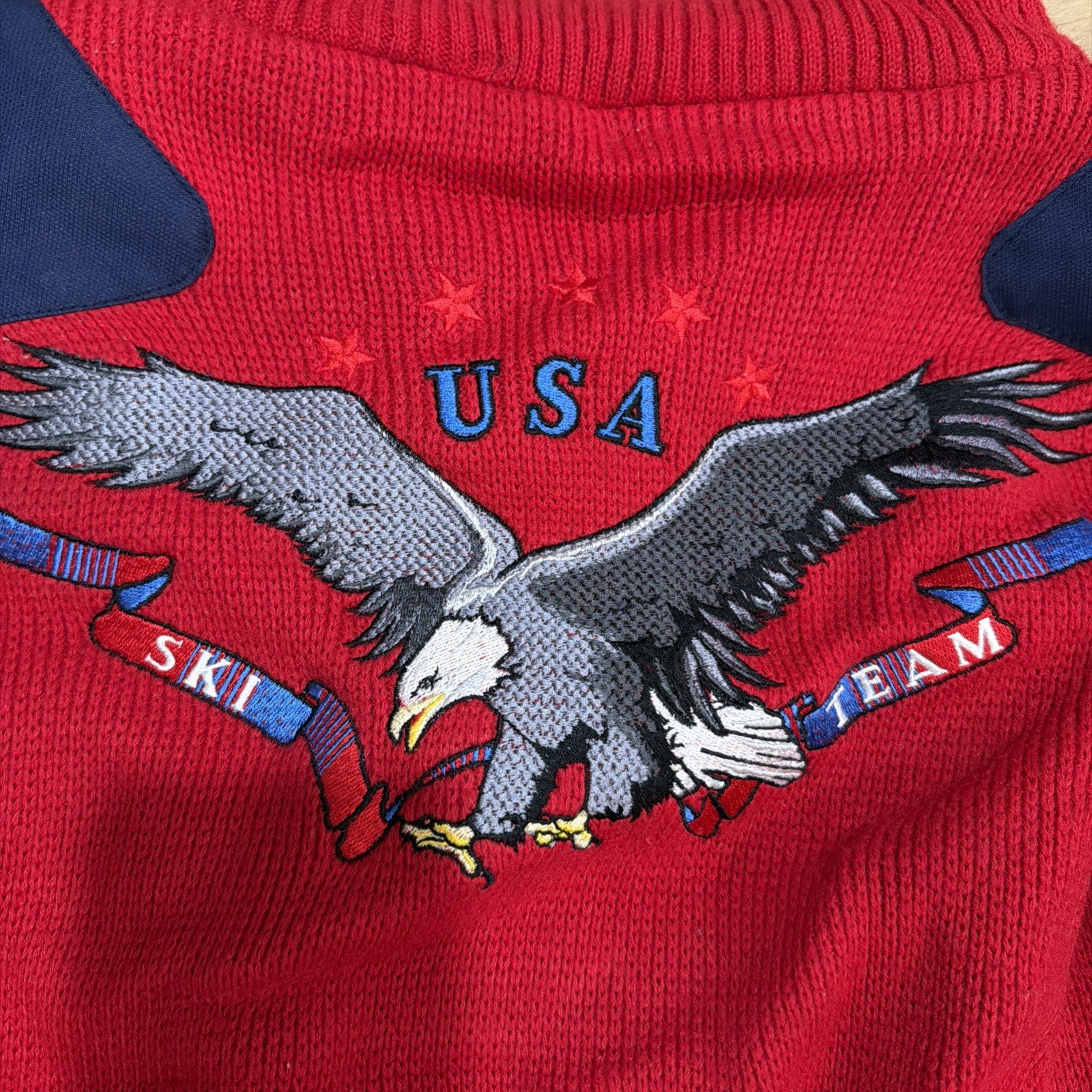 1999 US Ski Team Jacket 1999 Sweater Sz Small Red Blue Snowboard Quarter Zip8