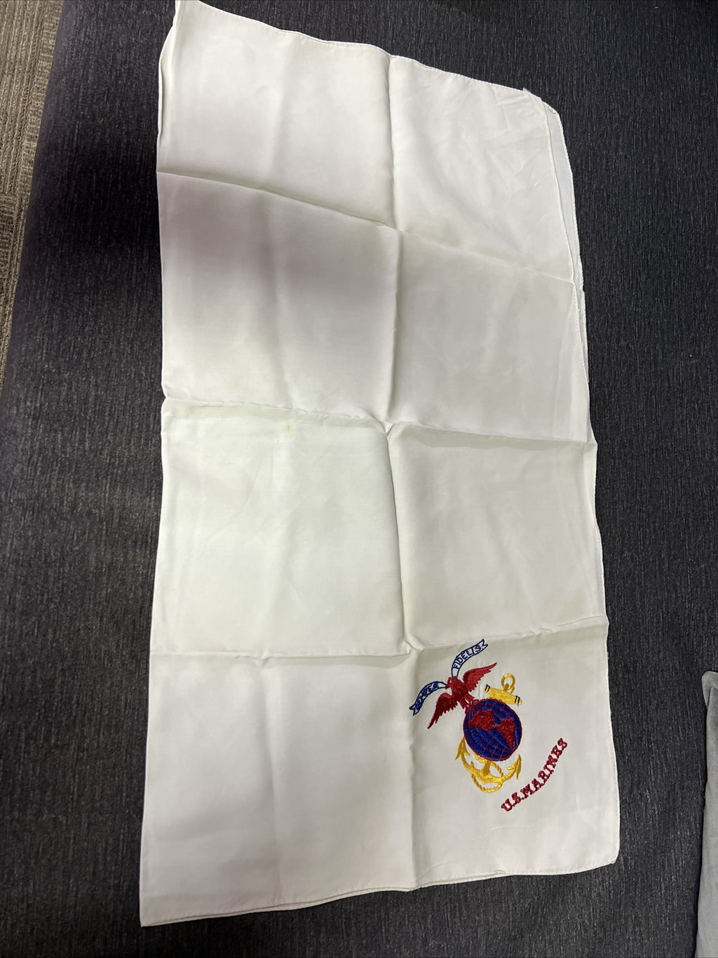 Vintage U.S Marines Cloth Military Flag Banner For Display Yarn Stitching0