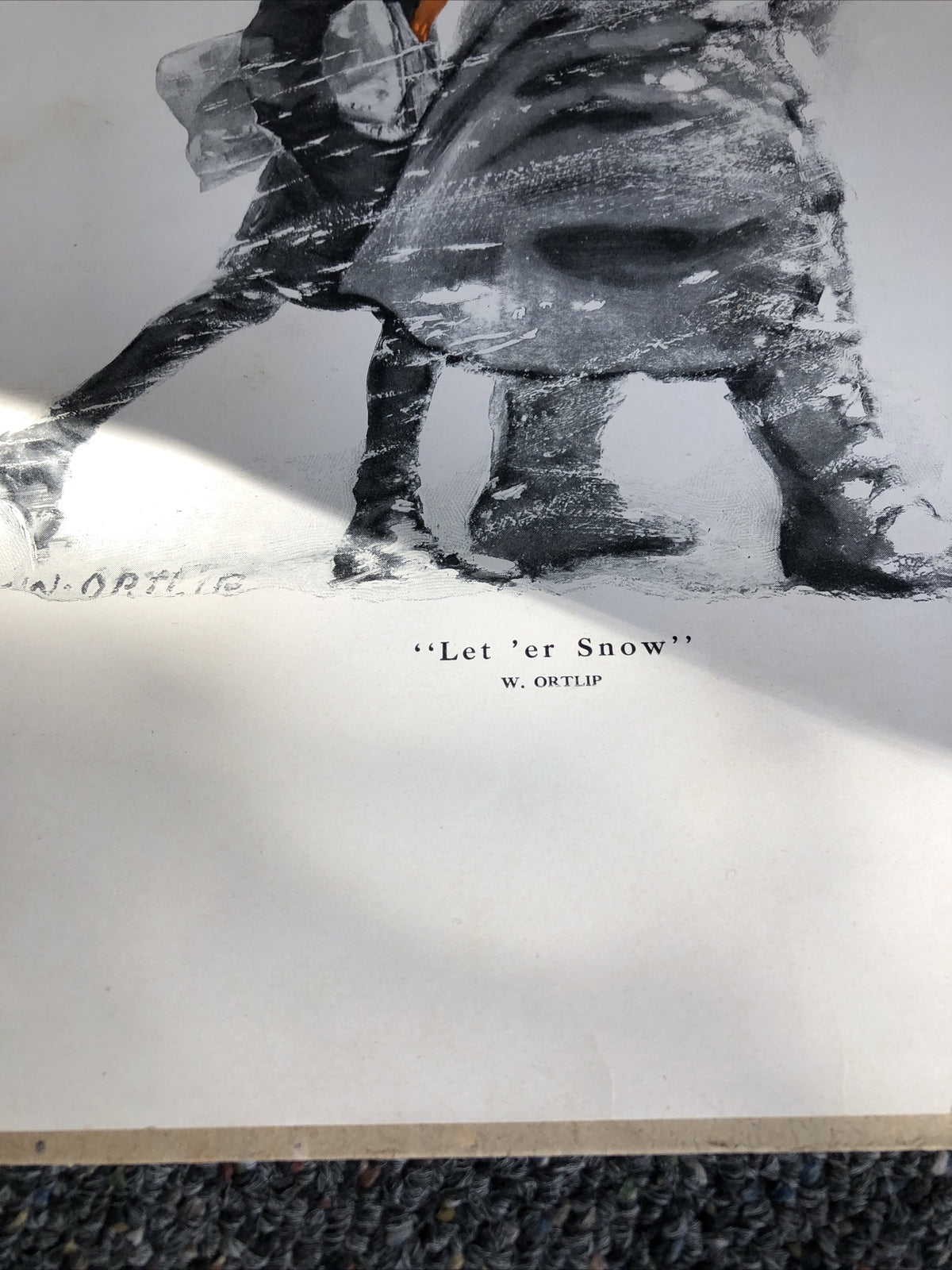 H. W. Ortlip "Let 'er Snow" 1914 Colliers print. 1