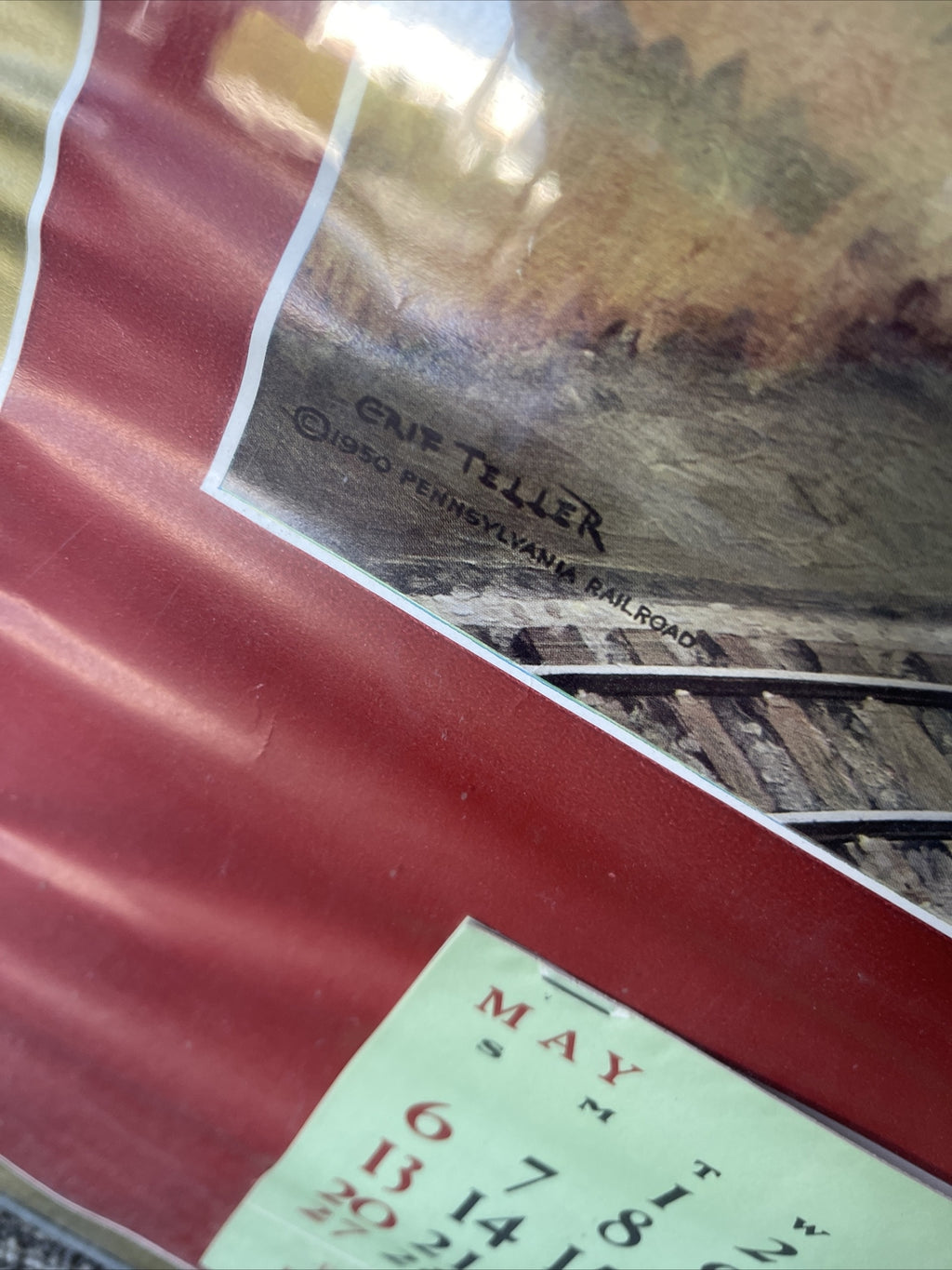 1951 Pennsylvania Railroad (PRR) Large Format Calendar Rare11