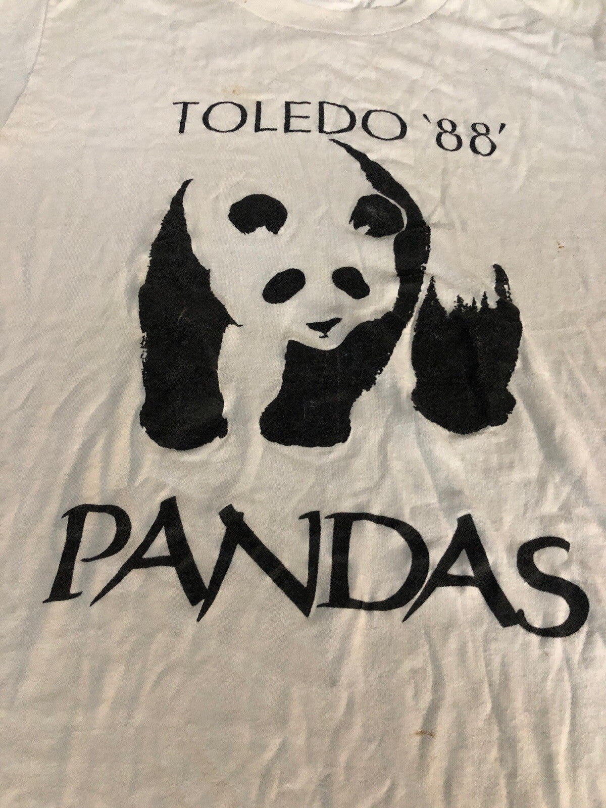 Vintage Original Toledo OH ZOO 1988 Panda Exhibit T Shirt Large Single Stitch1