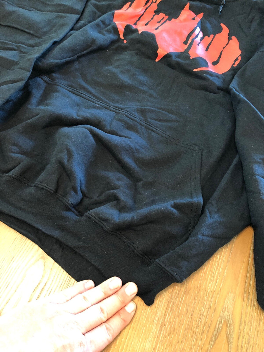 Vintage NWOT Hoodie Sweat Shirt Red Bat Man Batman Size 3XL3