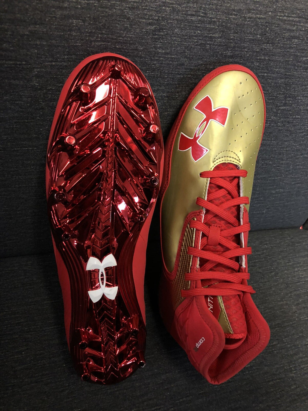 New Mens Under Armour Nitro 4DFoam Compfit Micro G Football Cleats Size 12 Shoes4
