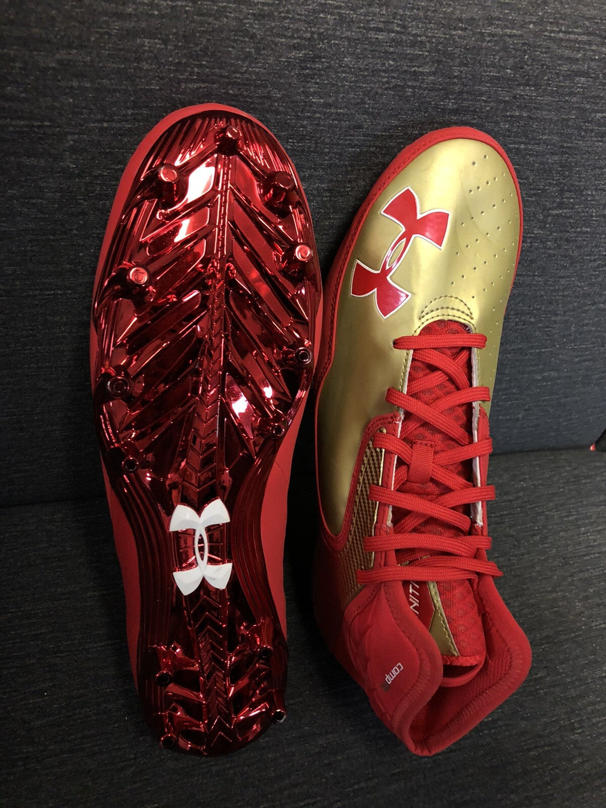 New Mens Under Armour Nitro 4DFoam Compfit Micro G Football Cleats Size 12 Shoes4