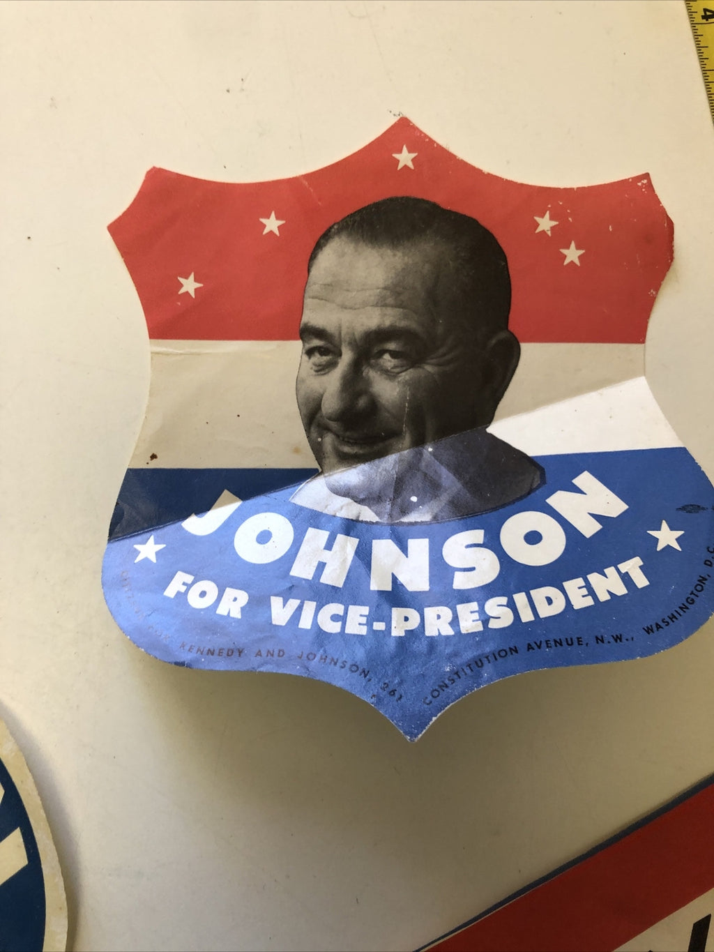 Lot 8: JFK Kennedy Nixon Rockefeller sticker for president Political Memorabilia2