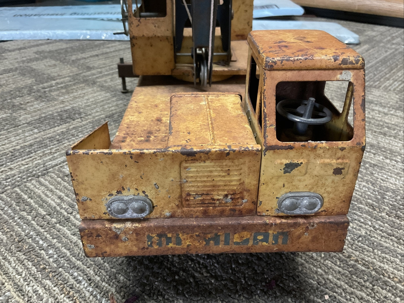 Vintage Nylint Michigan Shovel Crane Model T-24 Clark Equipment Original Labels4