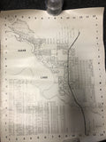 Vintage CA, Clear Lake, California, Street Layout Map Cartographer Map City Use0