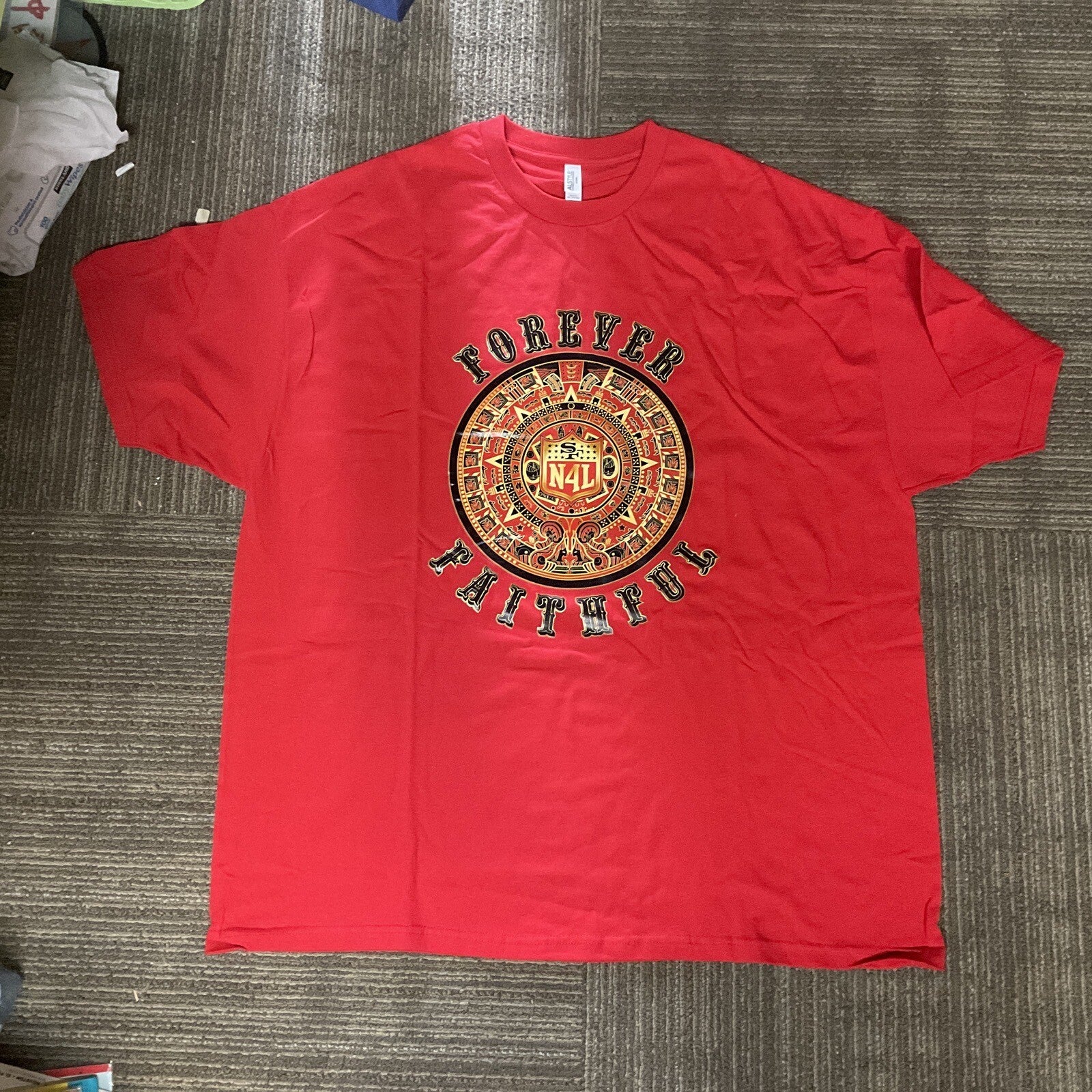 2 SF 49ers T-Shirt 3XL Forever Faithful San Francisco Tee Shirt XXXL Mens1