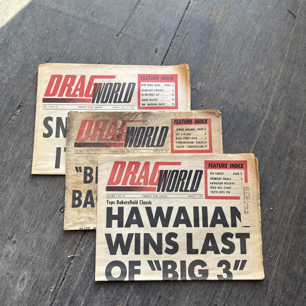 Vintage 1967 Drag World Magazine Volume 2-3 NHRA AHRA Prudhomme Garlits News0