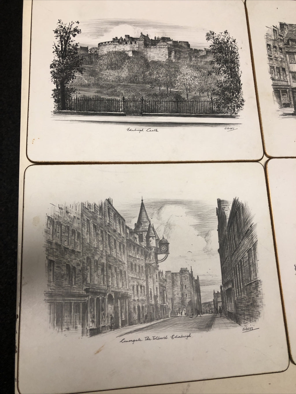 Vintage Lady Clare Placemats The Portcullis Edinburgh Set Of 6 W/ Original Box1