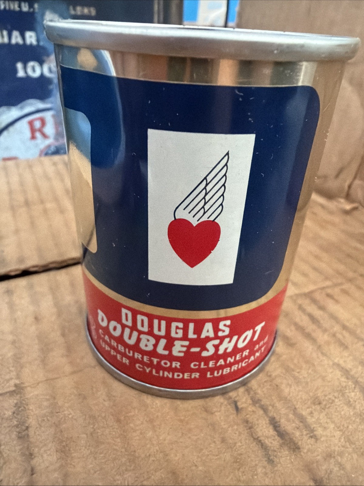 Vintage NOS  Douglas Motor Oil Co California UC Lube 4oz Not Quart Oil can0