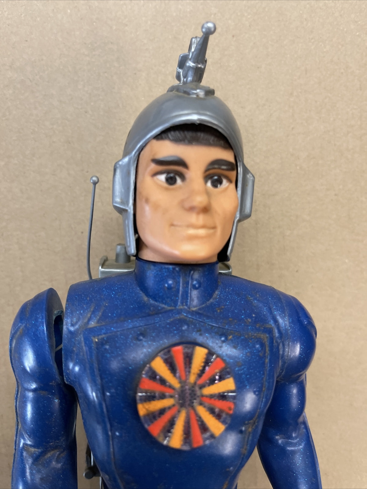 Mattel Major Matt Mason 1967 Captain Lazer with Helmet Figure 12", NOT WORKING1