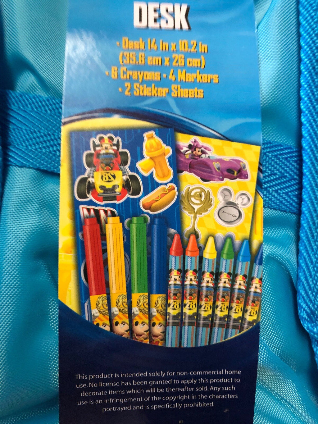 MICKEY AND THE ROADSTER RACERS ART TRAVEL DESK- CREATE AND COLOR ON THE GO!2