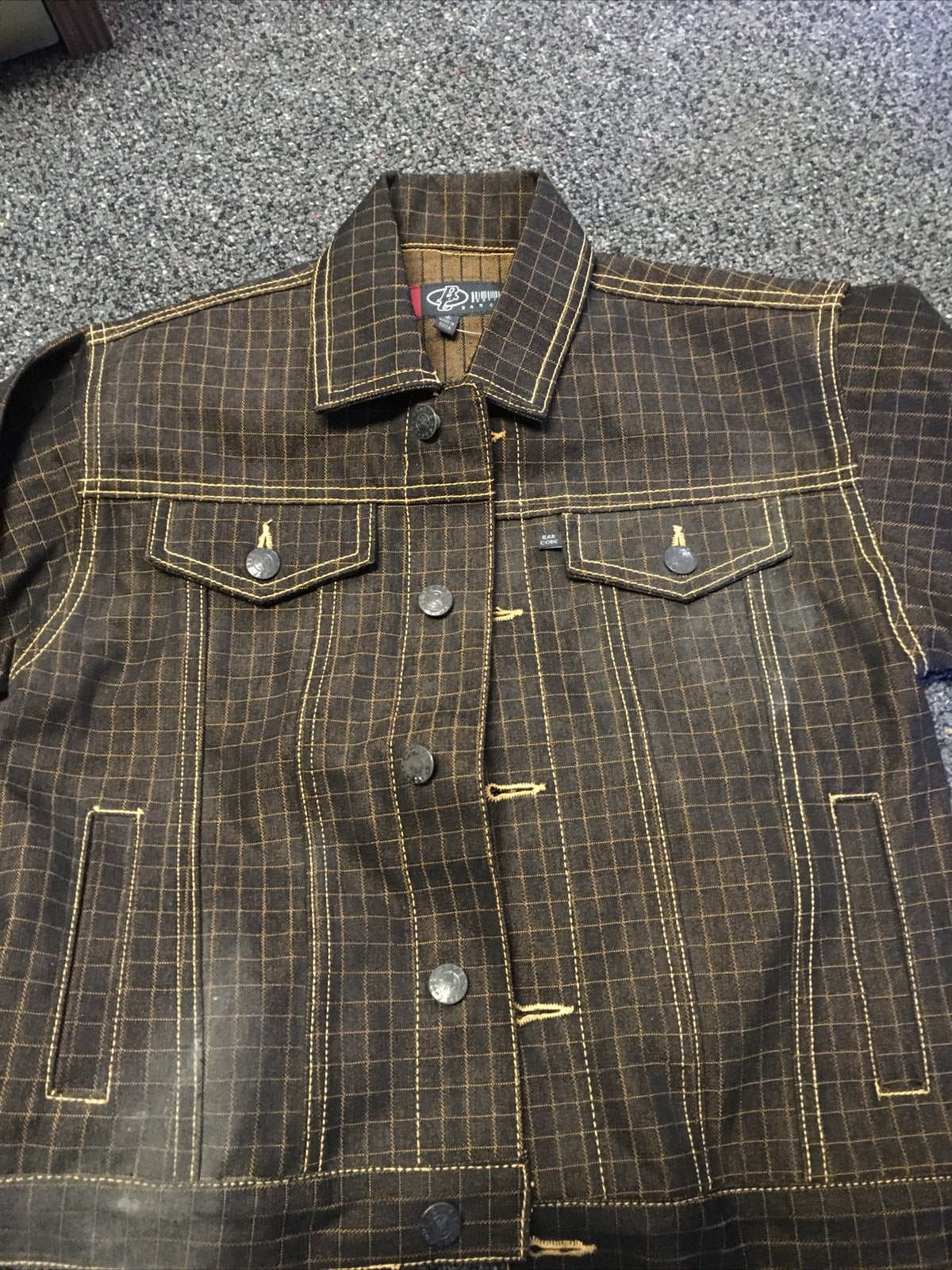 VTG 90'S Barcode Jean DENIM JACKET SZ 6 Kids HIP HOP WU-TANG BLAZE1