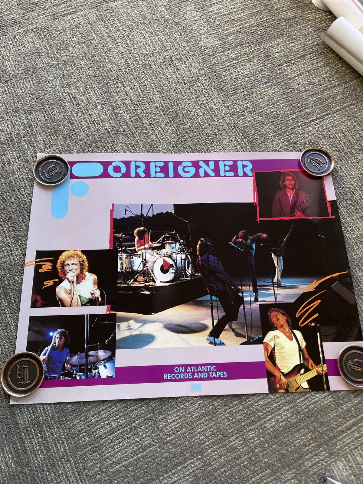 #188 1980s Foreigner Record Store Promo Poster 21” X 27”0