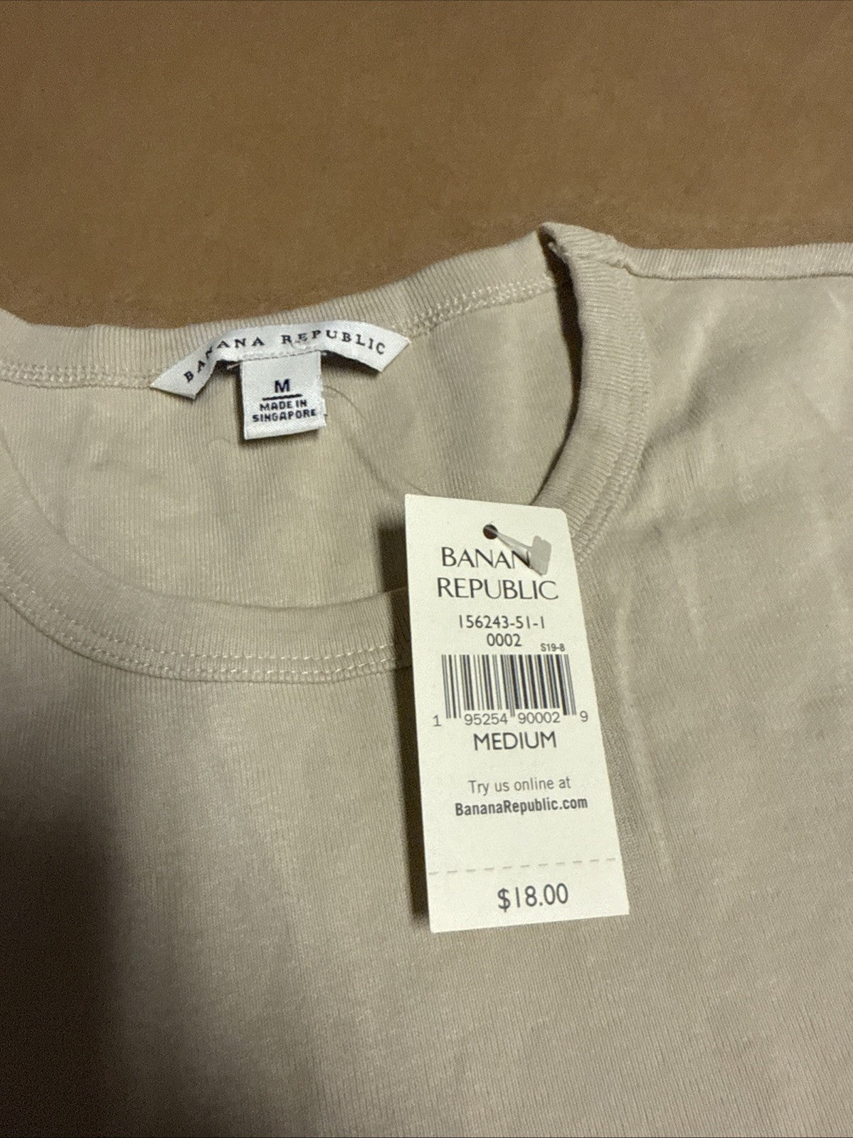 Banana Republic T Shirt Short Sleeve Crew Neck T Shirt Tee Top Off White Medium1
