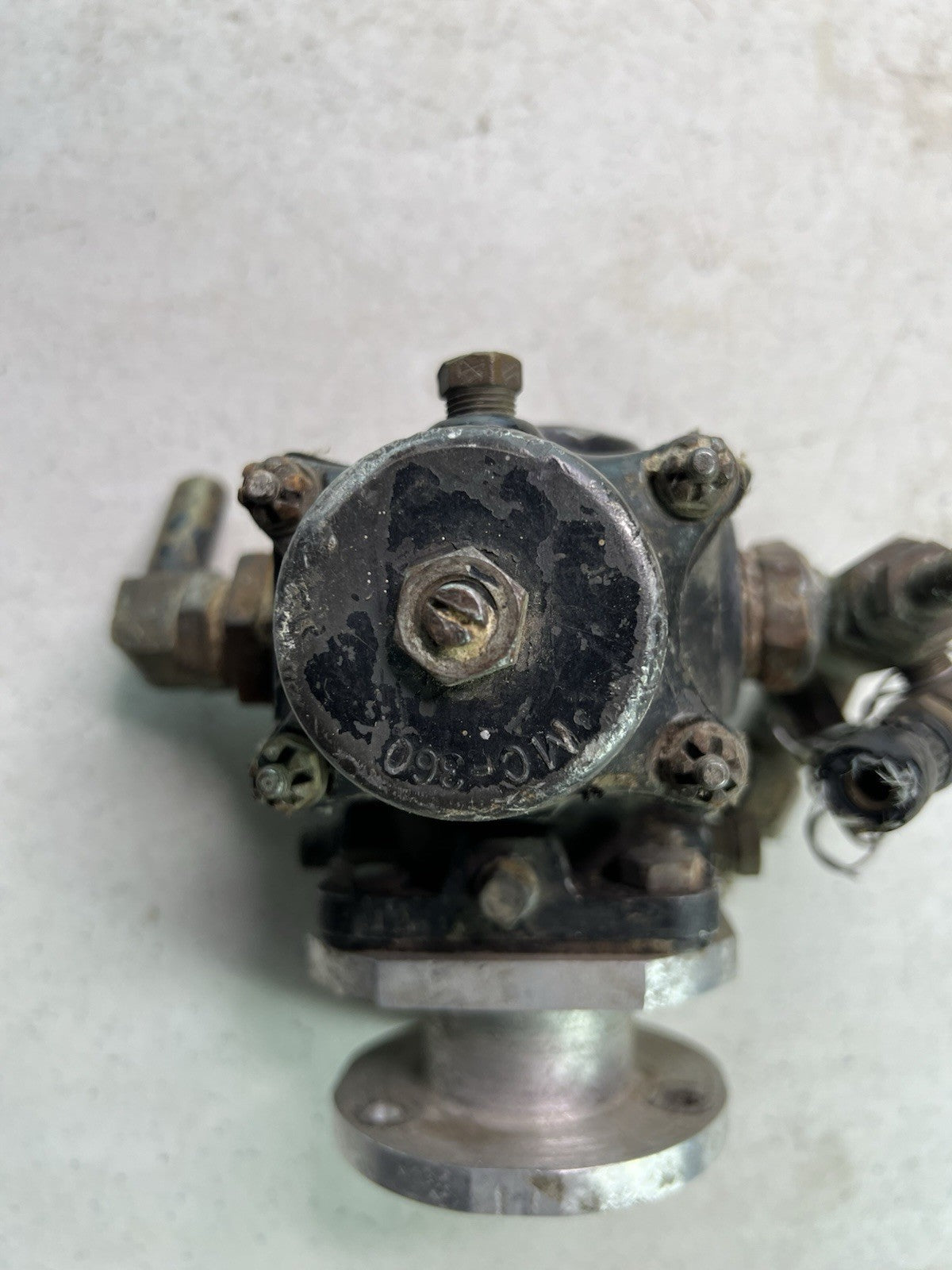 Vintage Aircraft Fuel Pump – Mascot M/C Logo – WWII Era Aviation Part1