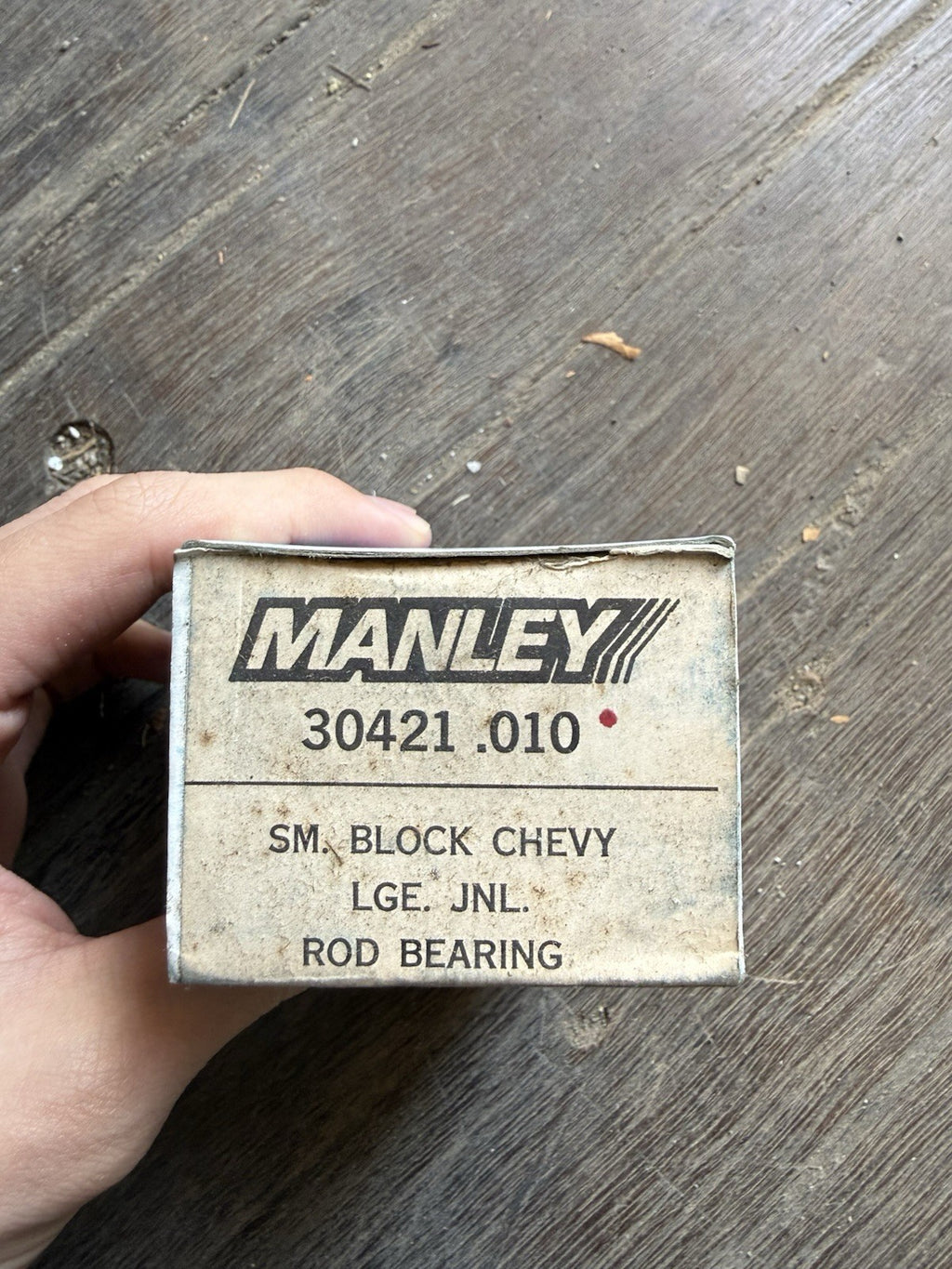 Manley 30421 .010 Undersize Rod Bearings Small Block Chevy SBC Large Journal0
