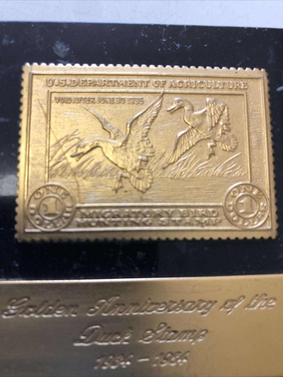 Rare 1984 Duck Stamp Waterfowl 50th Anniversary Commemorative paperweight2