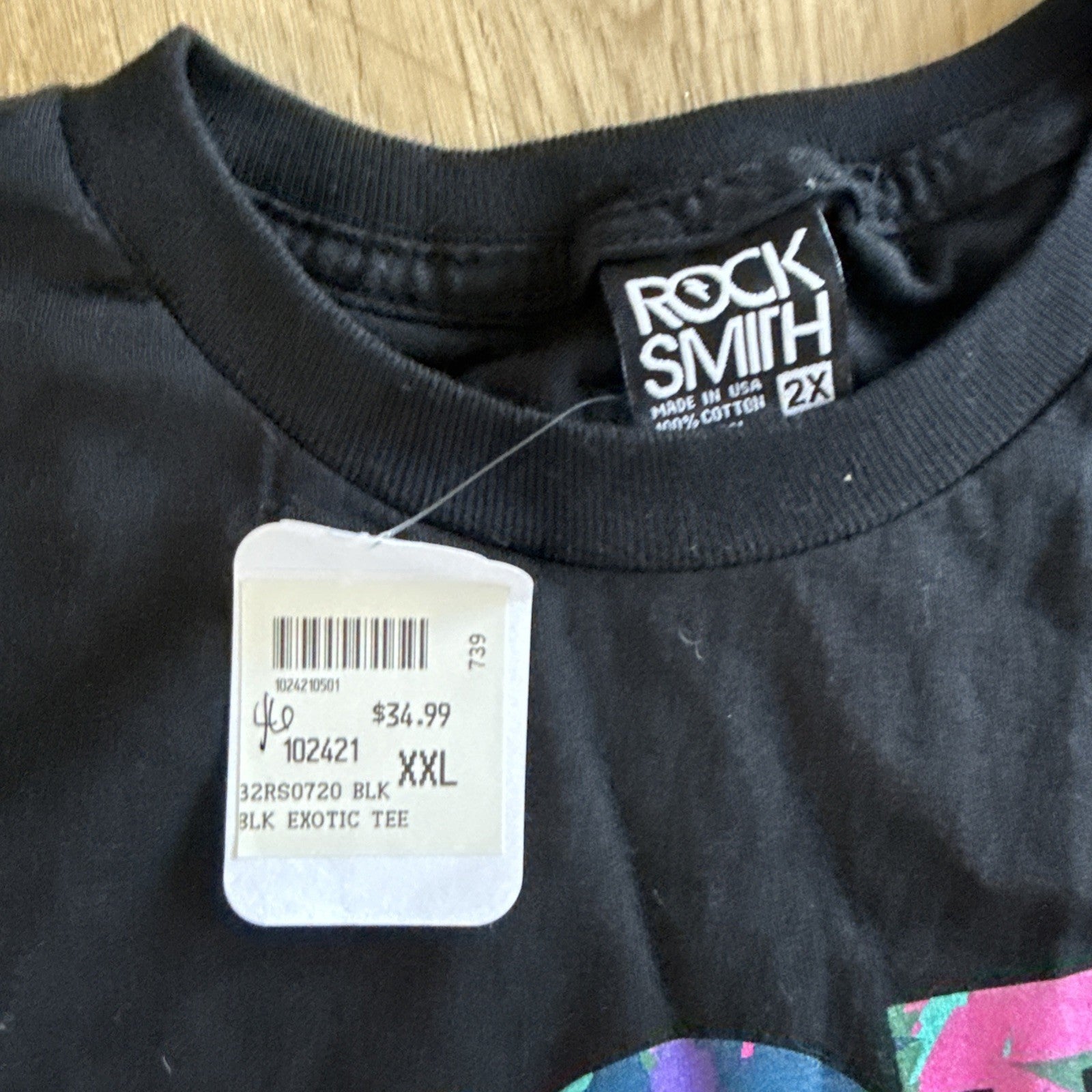 Rock Smith “Exotic” Black Shirt Explicit Content Size 2XL NOS3