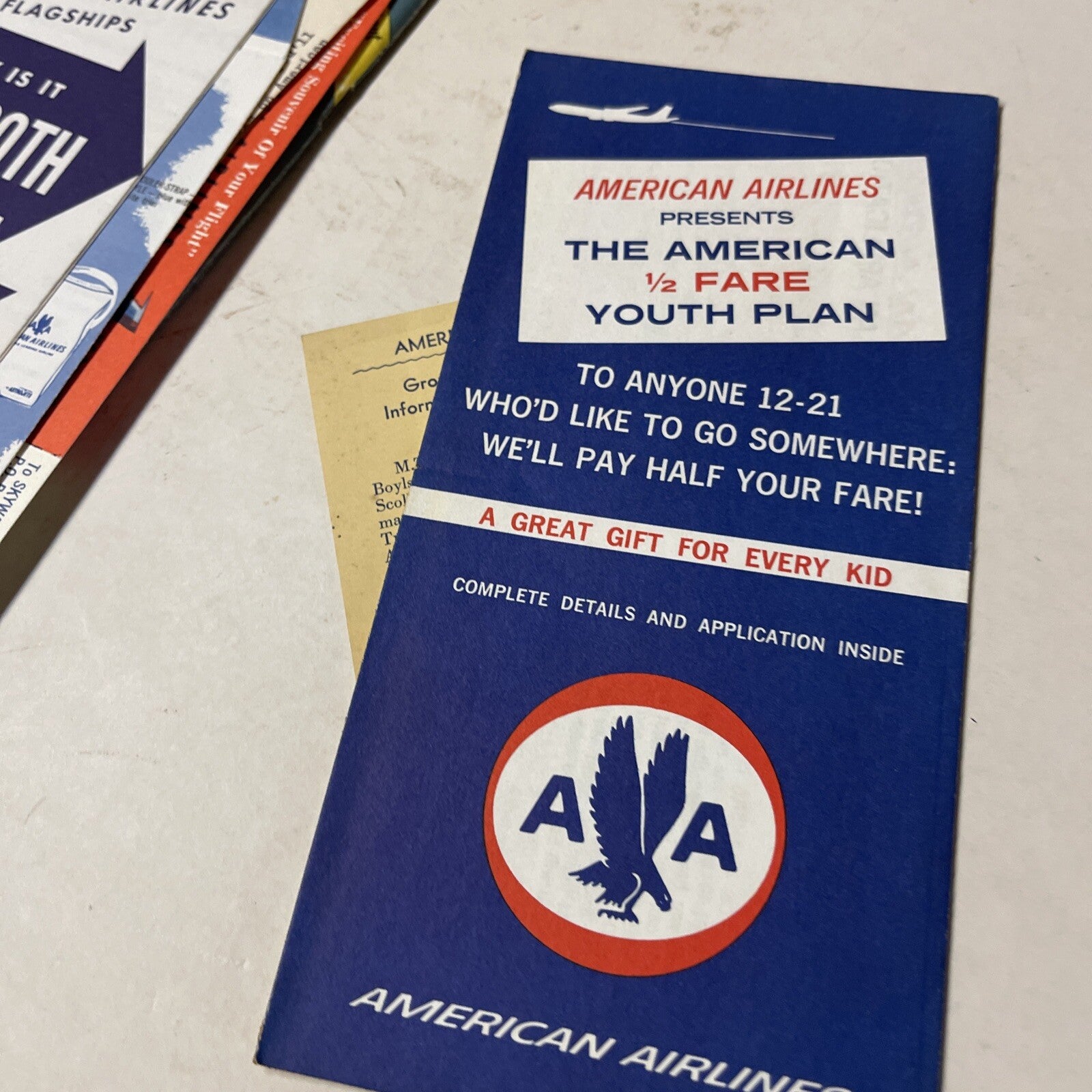 American Air Lines July 1955 AIRLINE Pack TIMETABLE SCHEDULE Brochure flight Map8