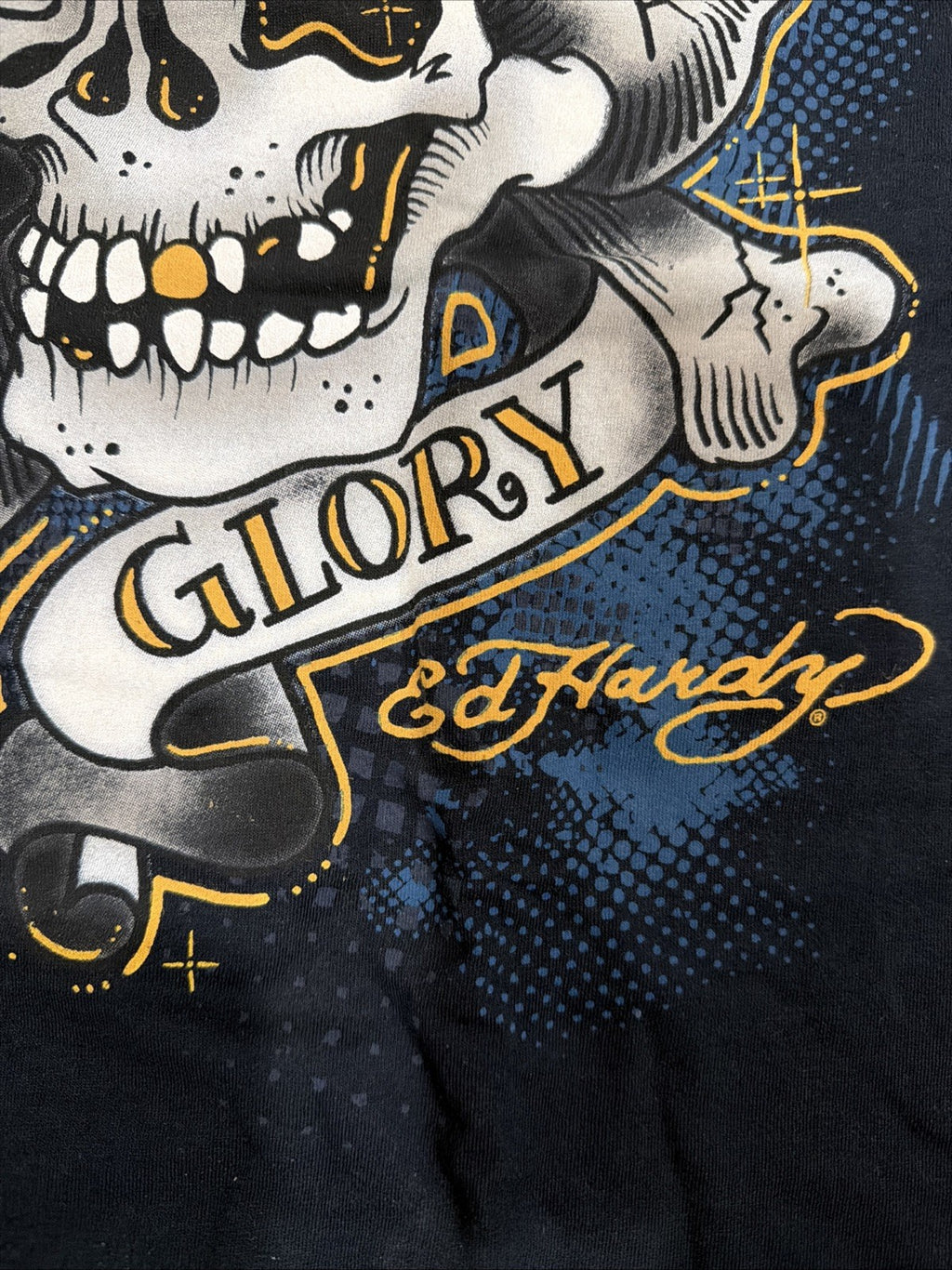 ED HARDY CROUCHING PANTER RHINESTONE TSHIRT MENS SIZE LARGE5