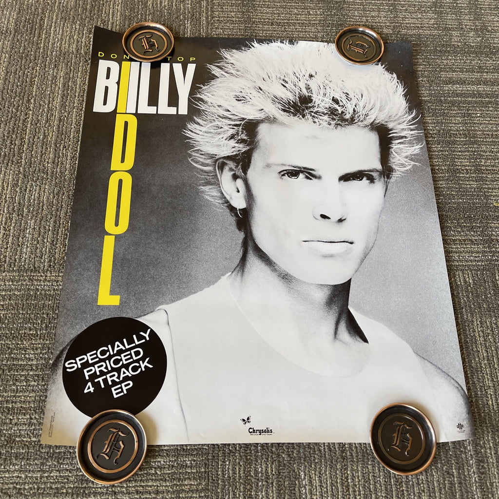 #60 1981 Billy Idol Don’t Stop Record Store Promo Poster Chrysalis 20” X 24”0