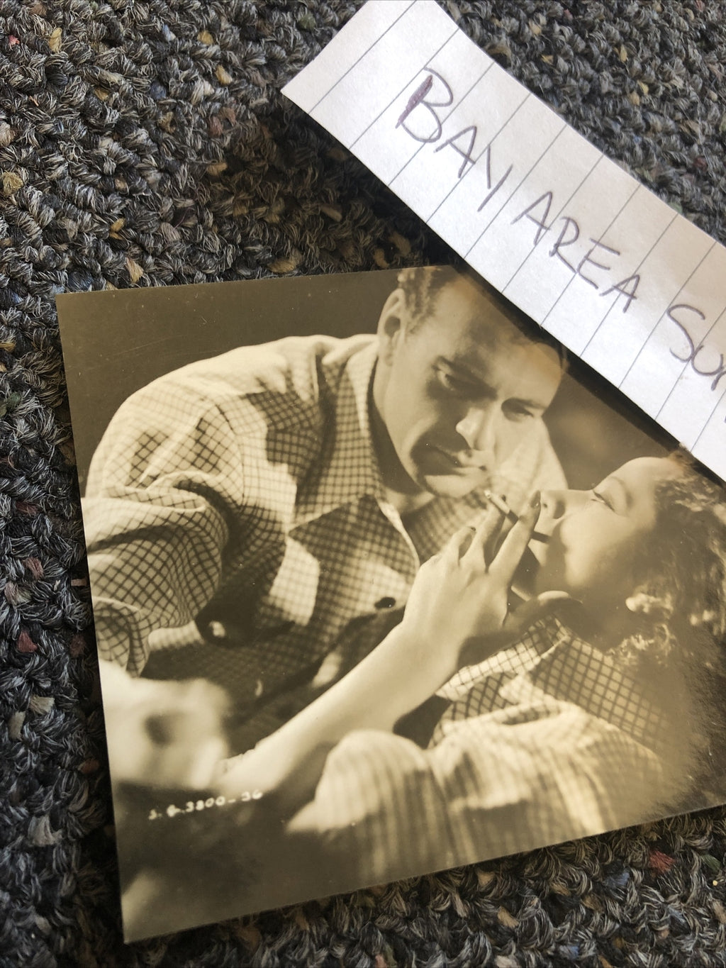 RARE Original Photo Of MERLE OBERON & COOP Candid Shot 3.5”x3”1
