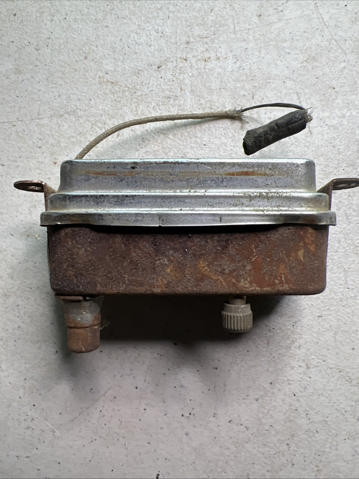 Rectangle Vintage Dashboard Clock Metal Retro Rare  Original3