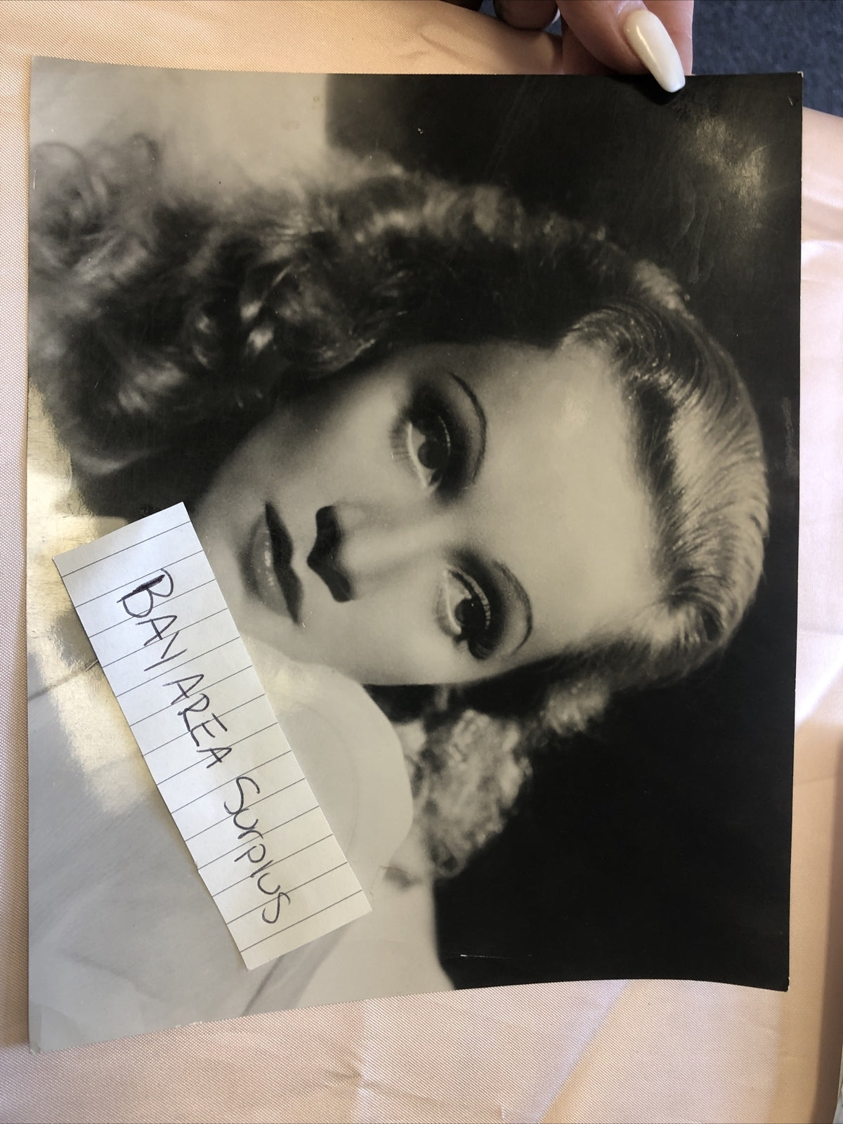 RARE Original Photo Of Marlene Dietrich Glamour Shot 8”x7”0