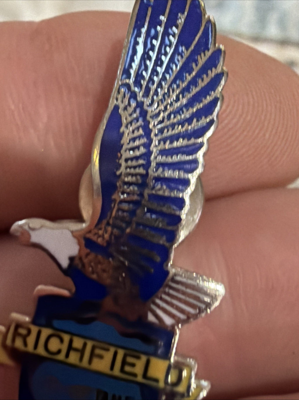 1980's Richfield GASOLINE Enameled Pin Back - High Hi Octane Motor Oil2
