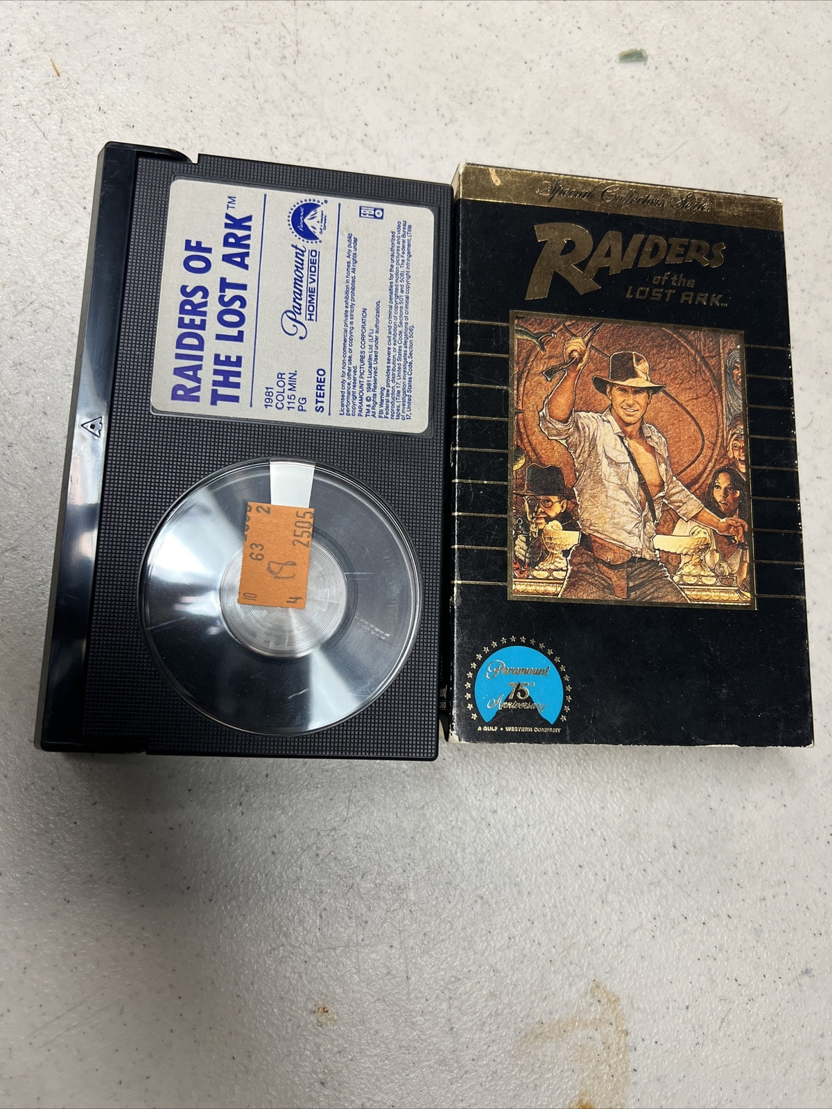RAIDERS OF THE LOST ARK INDIANA JONES VHS HARRISON FORD SPIELBERG RARE BETA1