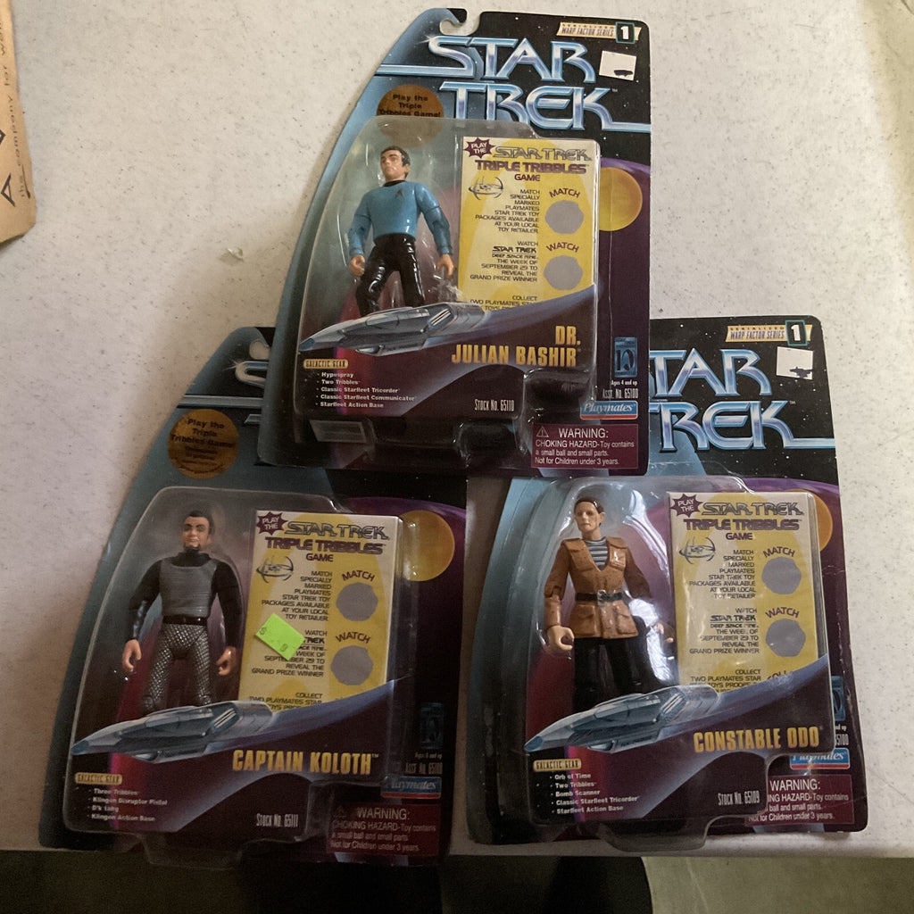 Star Trek Deep Space Warp Factor Series 1 Lot Constable Odo, Dr Bashir, Cap. K0