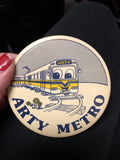 Rare Vintage Large Arty Metro Pin0