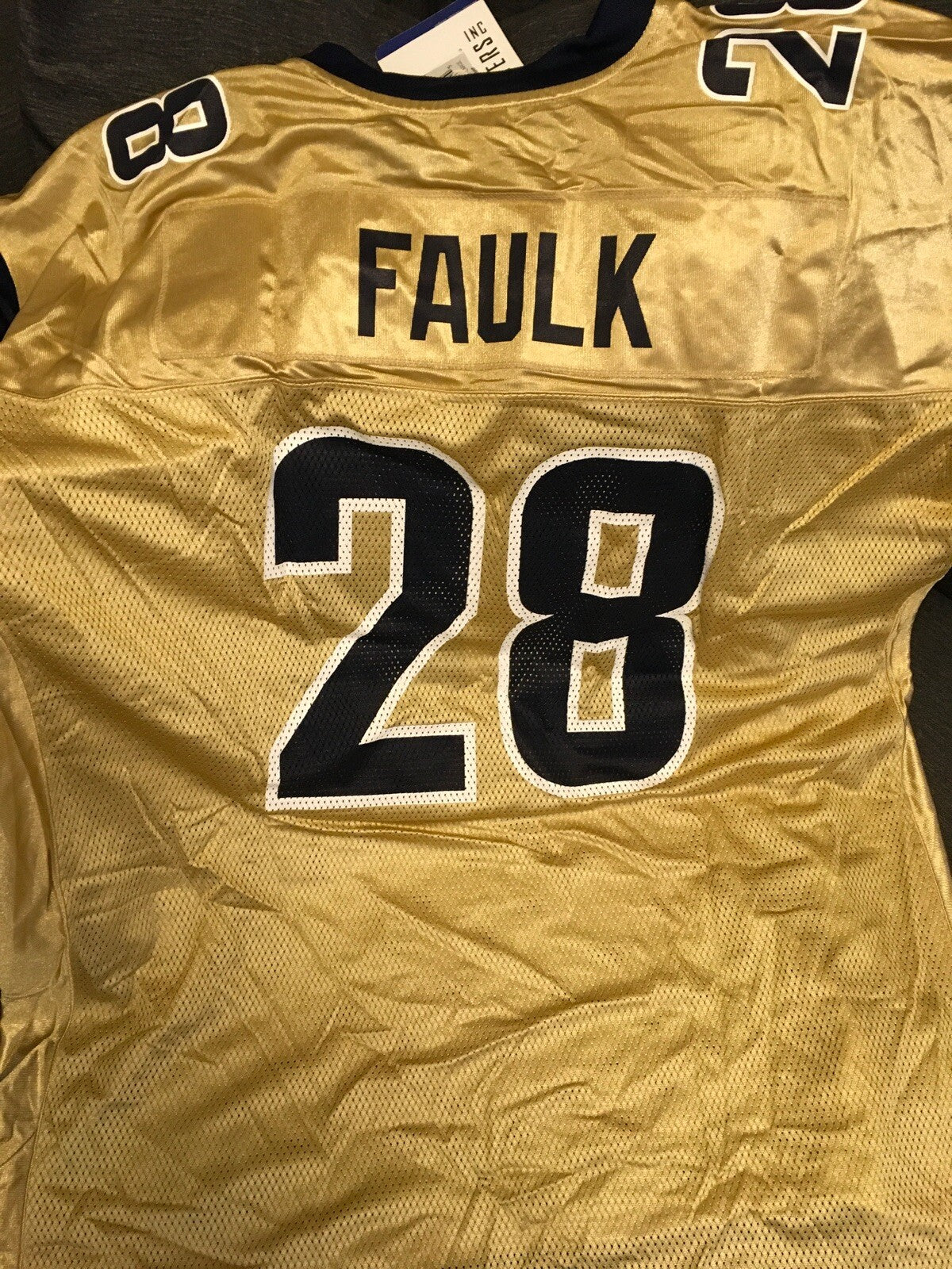 Official Reebok NFL Marshall Faulk St. Louis Rams Jersey - Medium - On Field4