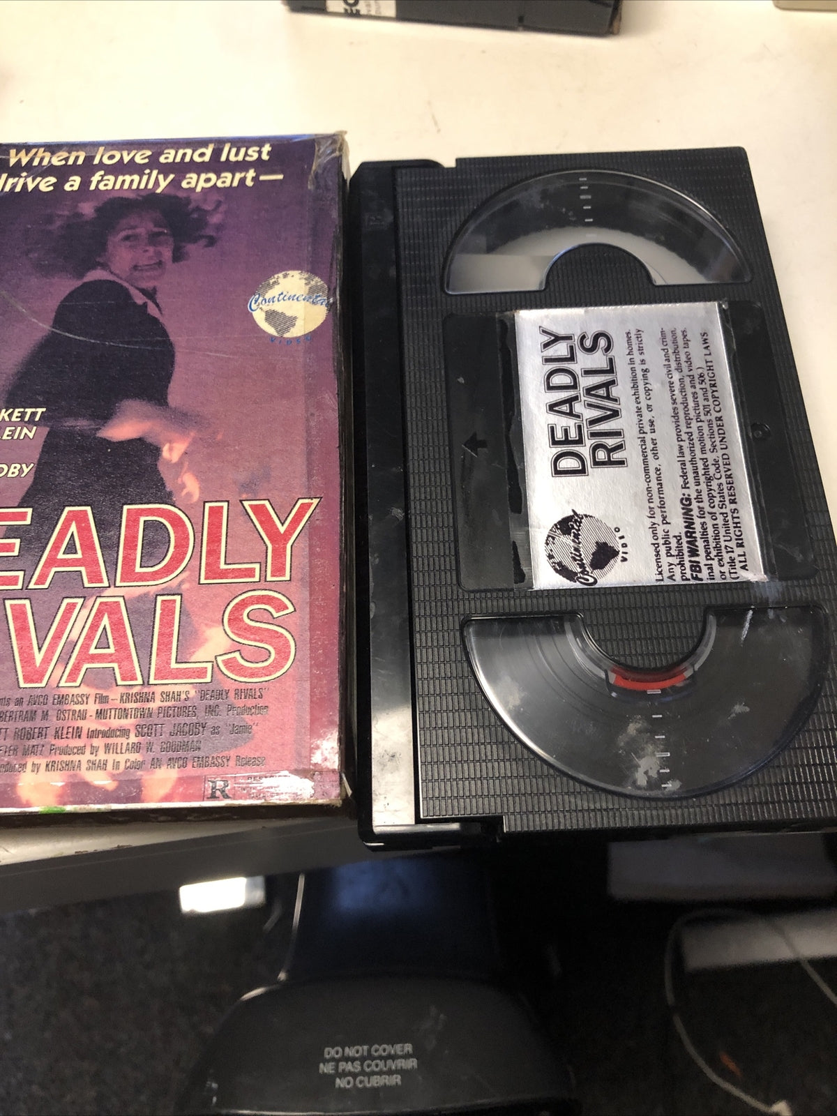 DEADLY RIVALS BETA TAPE NOT VHS HORROR DRAMA BOX HAS BEEN CUT TO FIT TAPE4