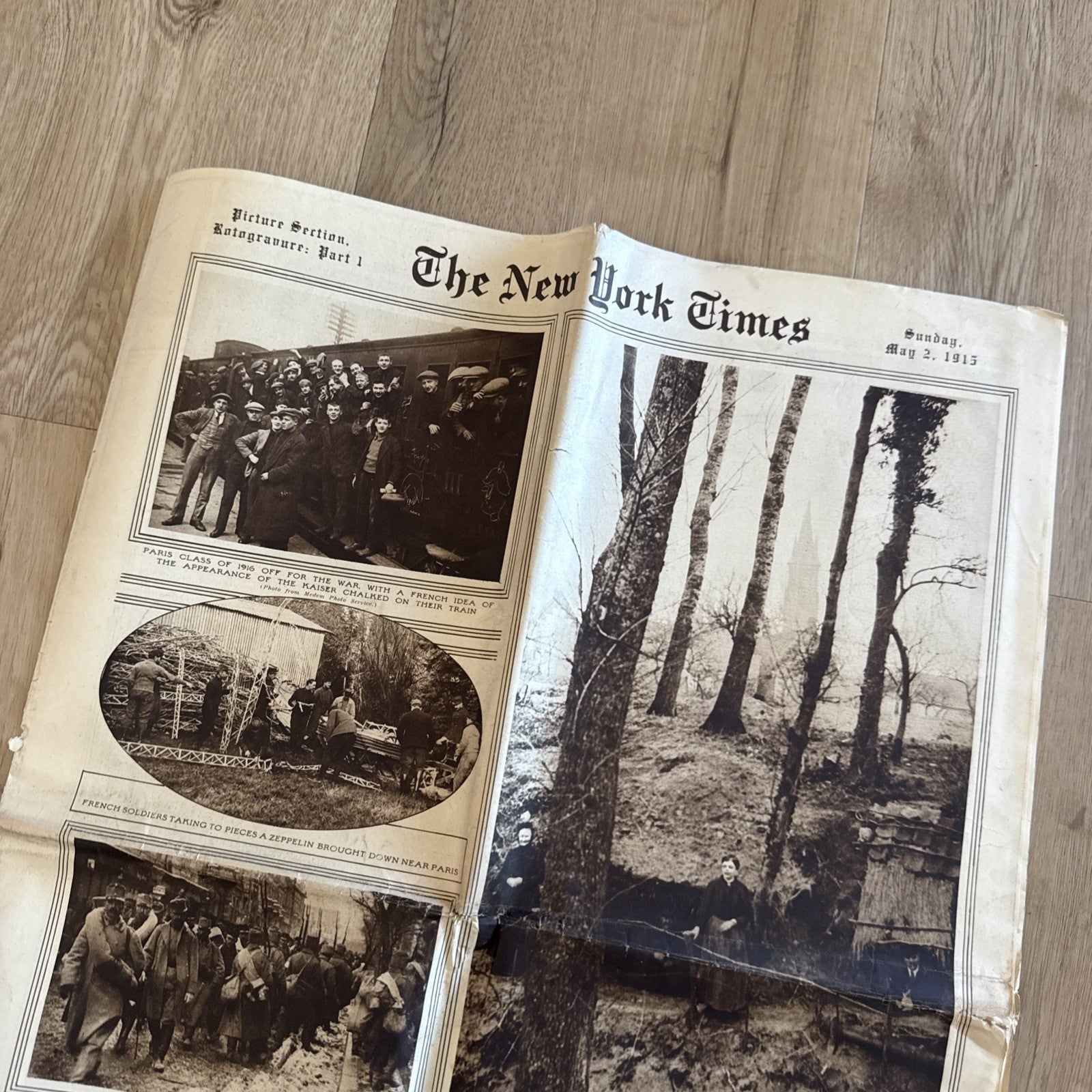 1915 antique NEW YORK TIMES rotogravure PARADE WWI SHIPS ADS FASHION1