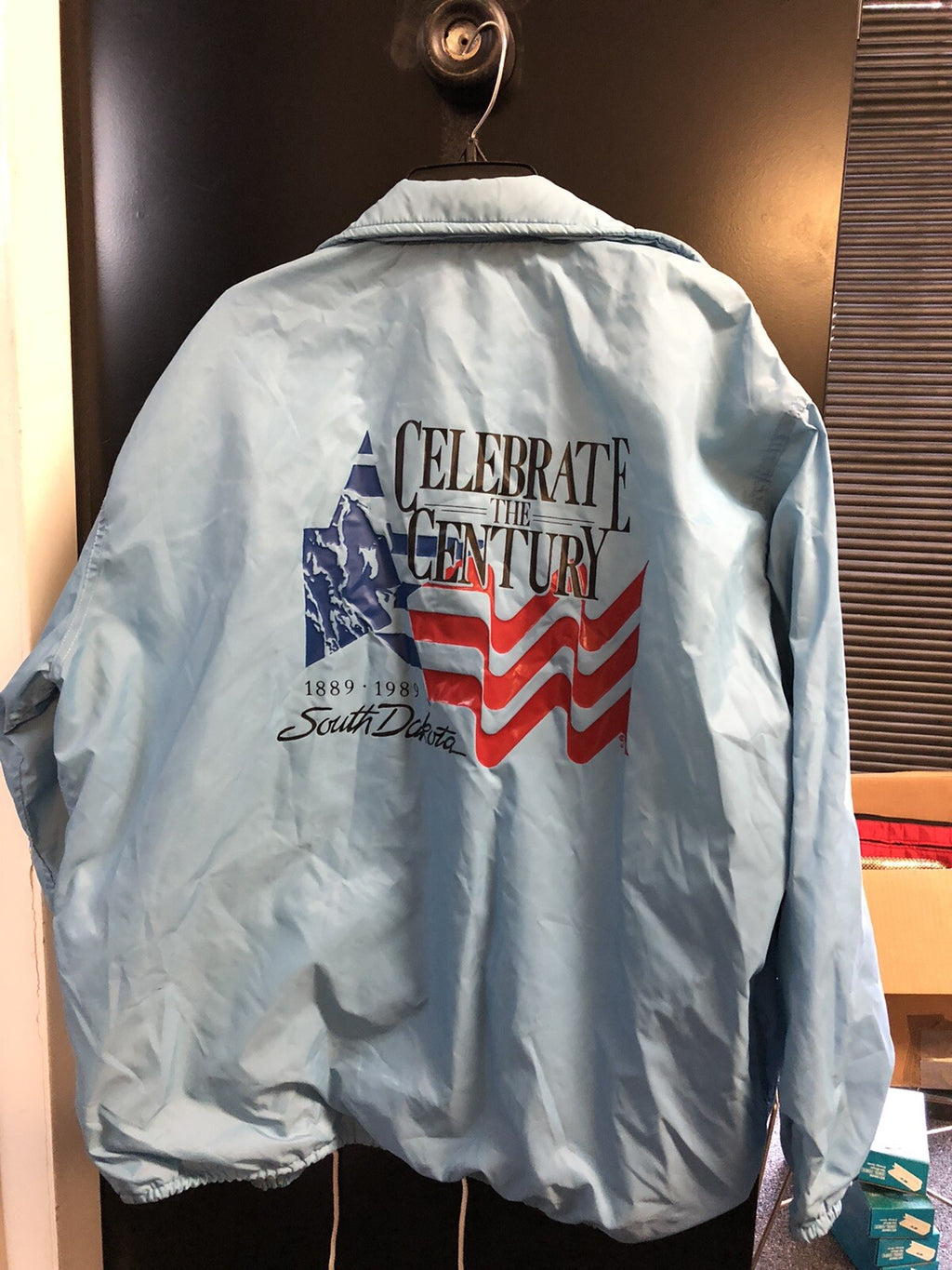 Pla-Jac Dunbrooke 1889-1989 South Dakota Windbreaker Jacket 48 XL 50 Celebrate0