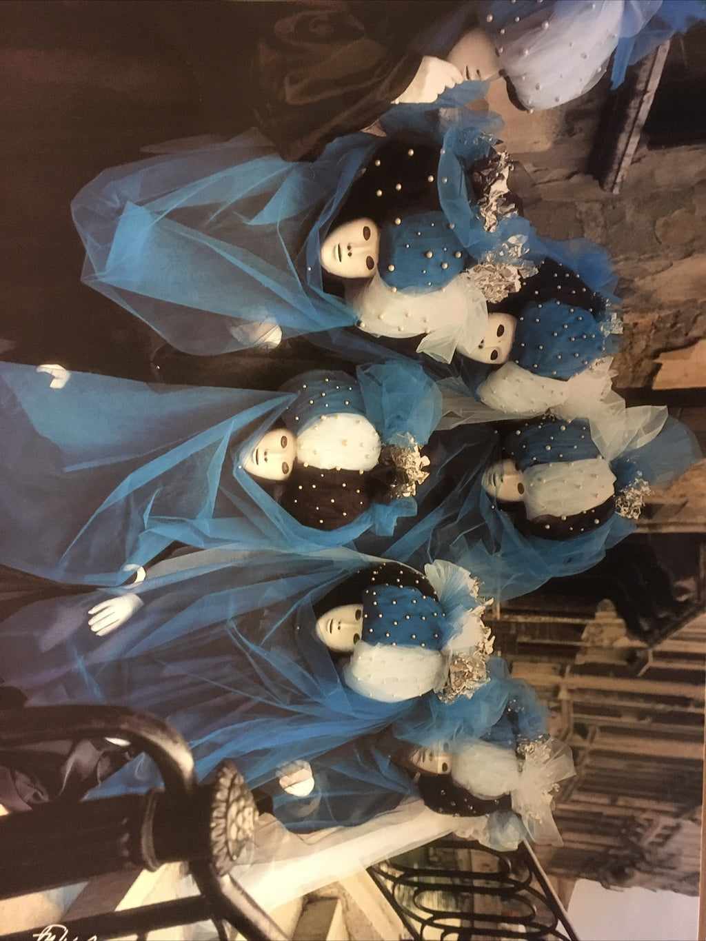 Classic Fulvio Roiter Photograph Italy maschere di carnevale Masked Women Signed0