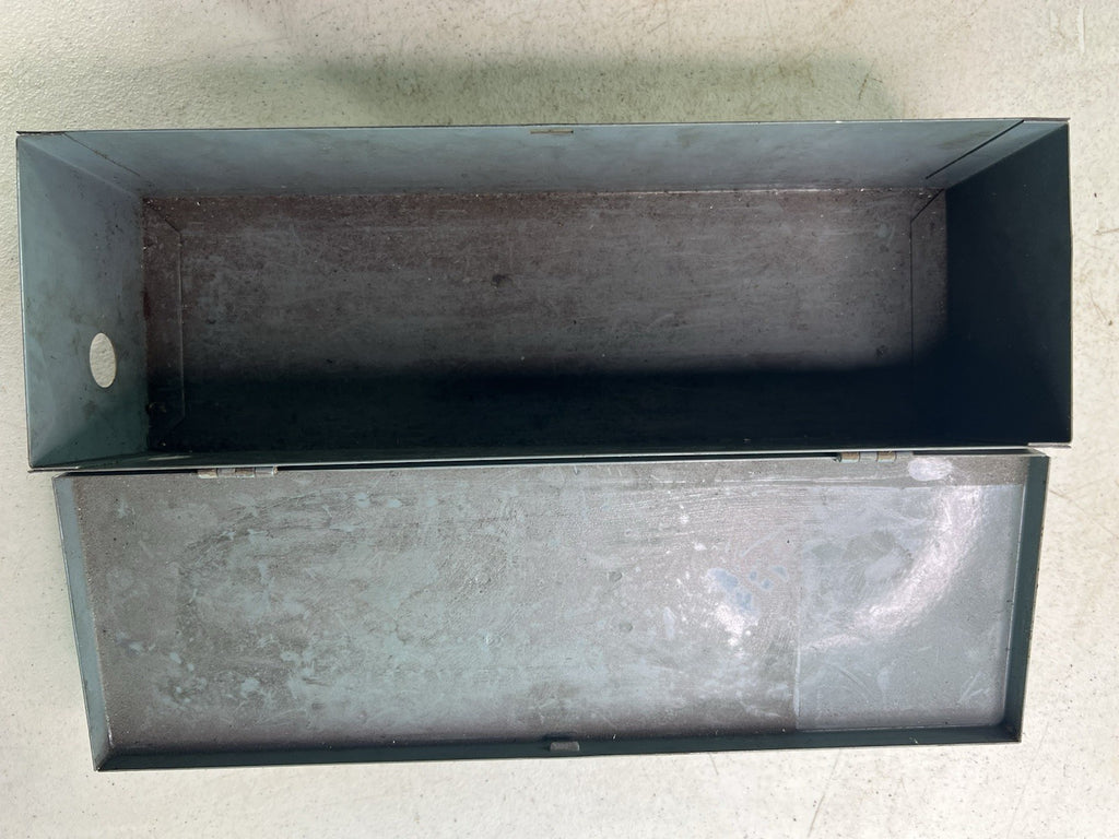 Vintage Sunnen Metal Toolbox Storage Case 13.5 “ Industrial Steel Organizer USA4